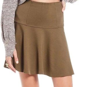 NWT Free People Khaki Skate Skirt size M